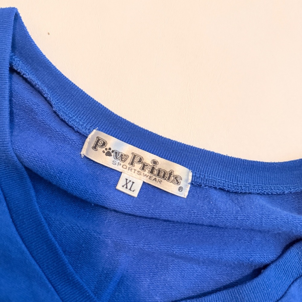 Paw Prints Kentucky Wildcats Spirit Jersey Women XL Blue 90s V-Neck Long Sleeve - Picture 4 of 8